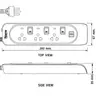 รางปลั๊กไฟพ่วง กันไฟกระชาก 3 ช่อง + USB 2 ช่อง 3 ม. NN-CES3U NANO รูปที่ 5
