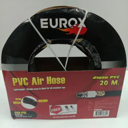 สายลม PVC 3/8 นิ้ว พร้อมข้อต่อ 20 ม. EUROX