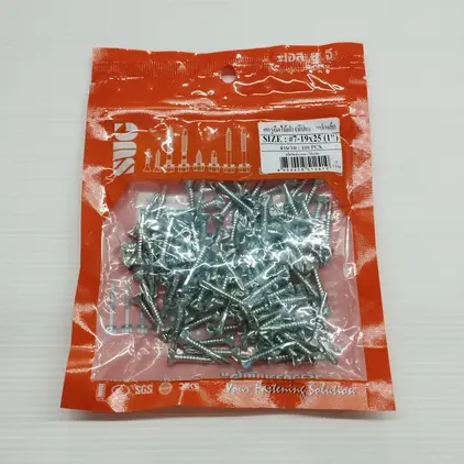 สกรูยึดไม้ฝา แปเหล็ก W/Z #7-19x25(1นิ้ว) (100/ถุง) SUG