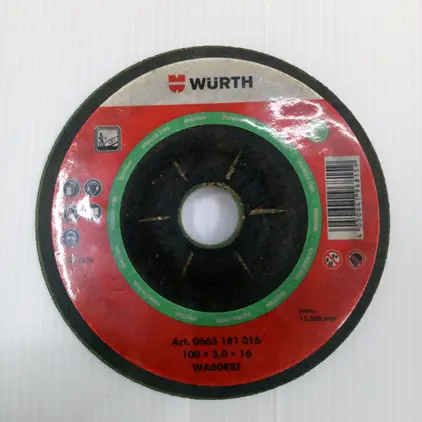 แผ่นเจียรสแตนเลส เหล็ก 4 นิ้ว WURTH