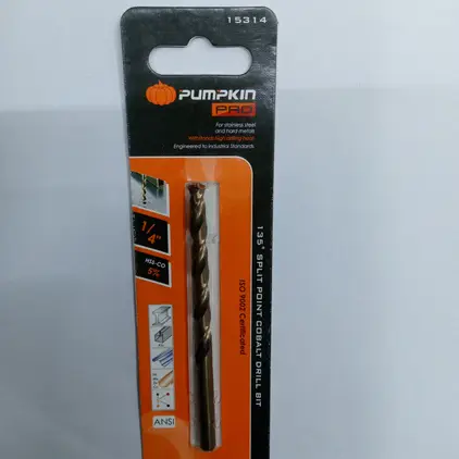 ดอกสว่านโคบอลต์ ก้านกลม เจาะเหล็ก PRO 1/4 นิ้ว PUMPKIN