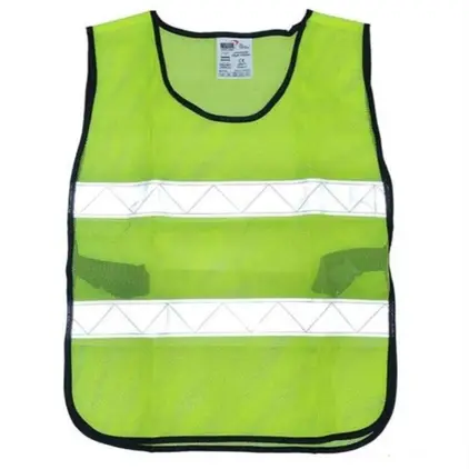 เสื้อจราจรตาข่าย GR-6045U สีเขียว แถบสีเงิน YAMADA