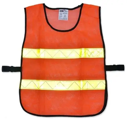 เสื้อจราจรตาข่าย OR-6045U สีส้ม แถบสีเหลือง YAMADA