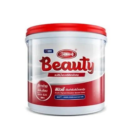 สีน้ำ ภายนอก #313/718 (1/4กล.) แม่สีเขียว BEAUTY URAI