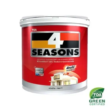 สีน้ำภายนอก ด้าน 4 SEASONS เบส A (2.5กล.) TOA