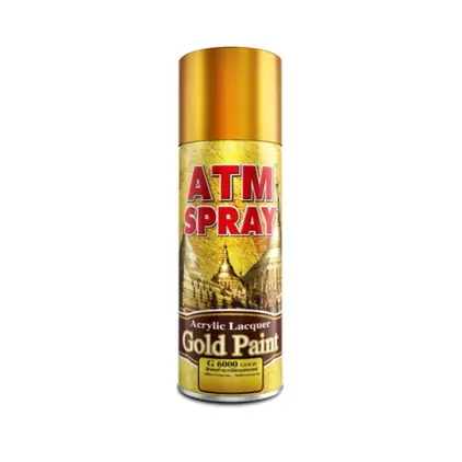 สีสเปรย์ ACRYLIC LACQUER GOLD #G6000 (12/ลัง) ATM