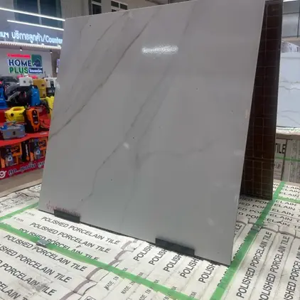 กระเบื้อง 60 x 60 ซม. ม่านมนตรา ขาว Premium Home
