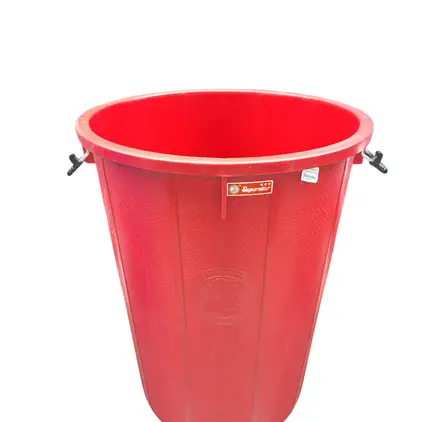 ถังแกนลอนมีฝา ชนิดกลม 132L.(5ใบ/มัด) GL 40 CP สีแดง ตรางู