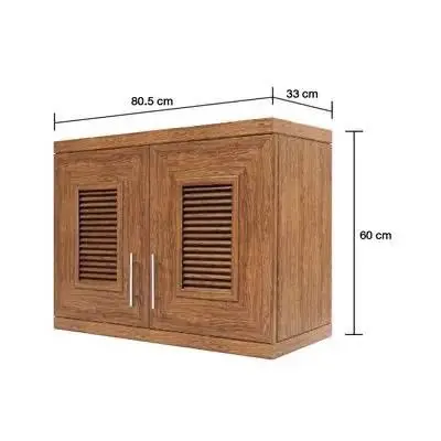 ตู้แขวนคู่ 80.5 x 60 x 33 ซม. HB02-06 สีไม้สักทอง YES MOULDING