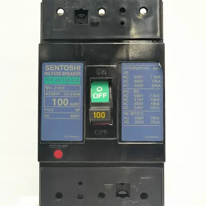 ** เบรกเกอร์ 3P 100A 100CS สีดำ HALOSHI