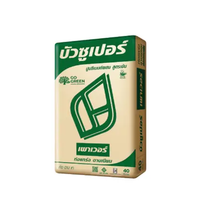 ปูนซีเมนต์ผสม ตราบัว ซุปเปอร์ เพาเวอร์ 40 กก. 