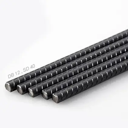 เหล็กเส้นข้ออ้อย SD40 12 มม. x 10 ม (8.88 กก.) มอก. โรงใหญ่ # เส้นตรง