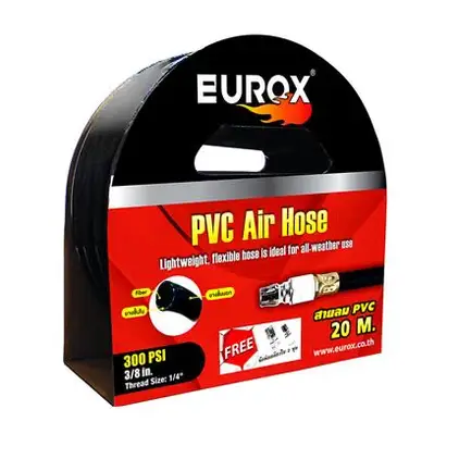 สายลม PVC 3/8 นิ้ว พร้อมข้อต่อ 20 ม. EUROX