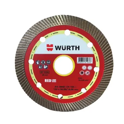 ใบเพชรตัดคอนกรีต เทอร์โบ RED LINE D105มล WURTH