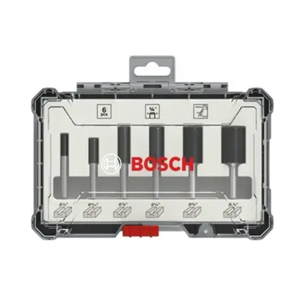 ชุดดอกเร้าเตอร์ 6 ชิ้น 1/4 นิ้ว รุ่น 2607017467 BOSCH