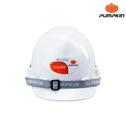 หมวกนิรภัย มอก. ปรับเลื่อน สีขาว PUMPKIN