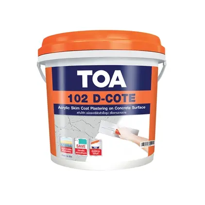 สีโป้วอะคริลิก สำเร็จรูป ดีโค้ท (1กล.) #102 D-COAT TOA