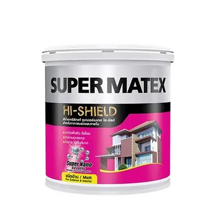 สีน้ำ ภายนอก SUPER MATEX #SM100 (ถัง) สีขาว TOA