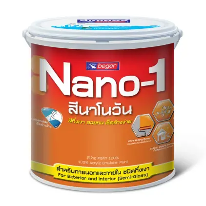 สีรองพื้นปูนใหม่กันด่าง นาโนวัน #1400 (1กล.) BEGER