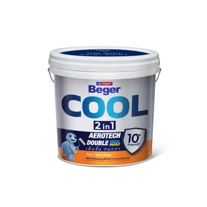 สีน้ำภายนอก กึ่งเงา COOL 2IN1 พลัส เบส A (2.5กล.) BEGER