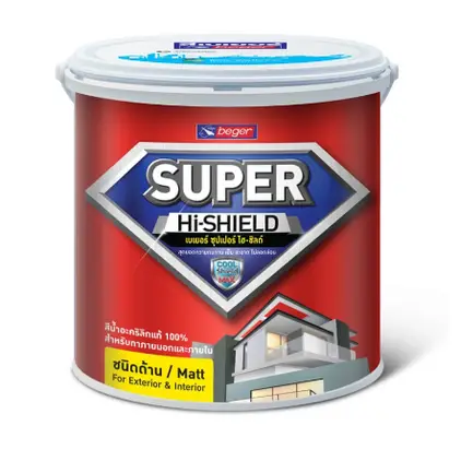 สีน้ำอะคริลิก Super Hi-Shield Exterior เบส D (1กล.) BEGER