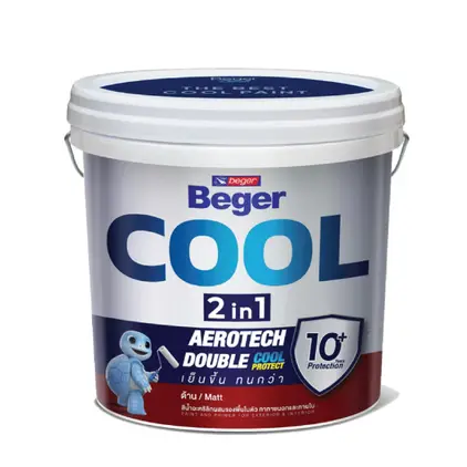 สีน้ำภายนอก ด้าน COOL 2IN1 พลัส เบส A (2.5กล.) BEGER