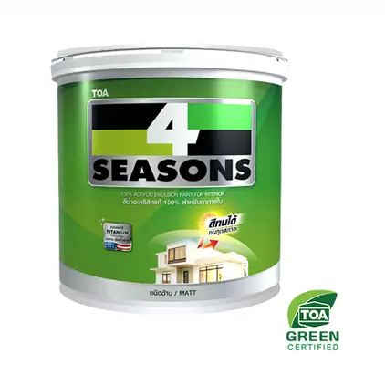 สีน้ำภายใน ด้าน 4 SEASONS เบส D (1กล.) TOA