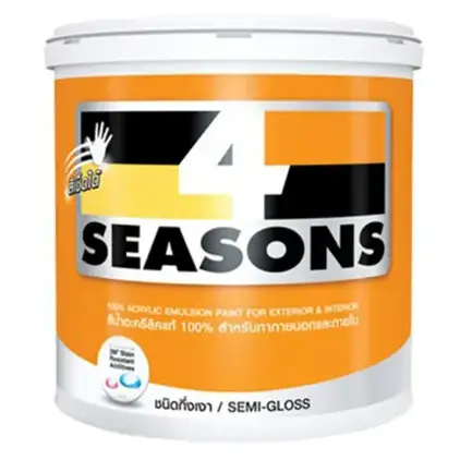 สีน้ำภายนอก กึ่งเงา 4 SEASONS เบส B (1กล.) TOA