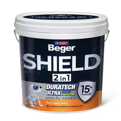 สีน้ำภายนอก ชนิดกึ่งเงา Shield 2IN1 เบส C 2.5กล BEGER