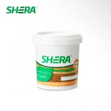 สีทาไม้เฌอร่า (0.5ลิตร) สีสักทองแท้ SHERA