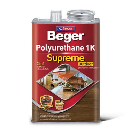 โพลียูรีเทน ภายนอก ซูพรีม เอาท์ดอร์ PG-9903 (3.5ลิตร) สีไม้สักเงา BEGER