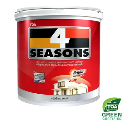 สีน้ำภายนอก 4 SEASONS เบส B (1/4กล.) TOA