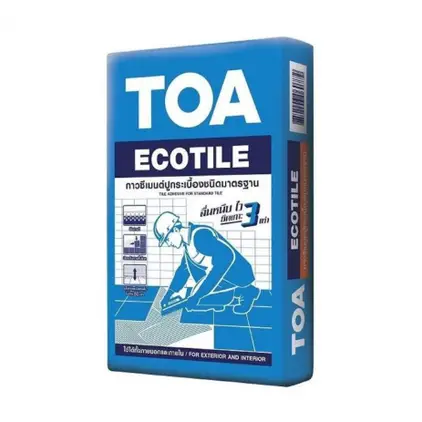 กาวซีเมนต์ ฟ้า อีโคไทล์ (20กก.) ผงเทา TOA