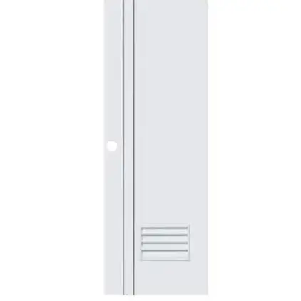 ประตูห้องน้ำ UPVC PROFILE บานเกล็ด เจาะ 70 x 200 ซม. 3.5 ซม. PG2 สีขาว ECO-DOOR