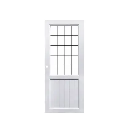 ประตู UPVC PROFILE บานกระจก เจาะ 80 x 200 ซม. S1 สีขาว ECO-DOOR