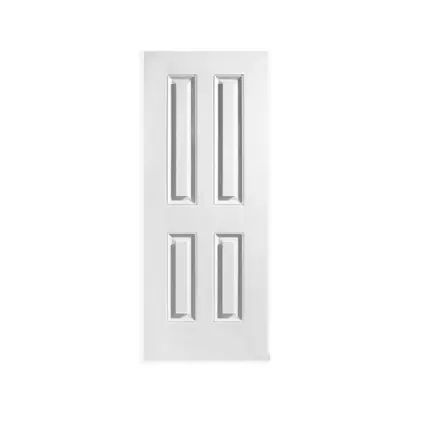 ประตูภายนอก/ใน 80 x 200 ซม. 3.5 ซม. รุ่น 4 สีขาว ECO-DOOR