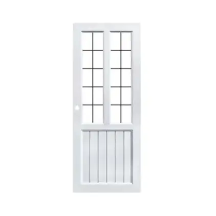 ประตูภายใน UPVC PROFILE บานกระจก 80 x 200 ซม. 3.8 ซม. S2 สีขาว ECO-DOOR