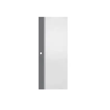 **ประตู UPVC 80 x 200 ซม. 3.5 ซม. ED1 สี Graphite-White ECO-DOOR