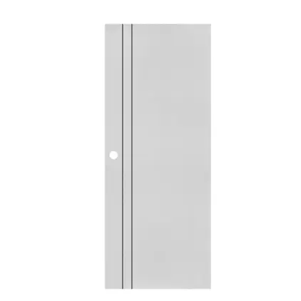 ประตูภายใน UPVC Extrusion ปิดผิว PVC Film เจาะ 80 x 200 ซม. 3.5 ซม. PE4 ECO-DOOR