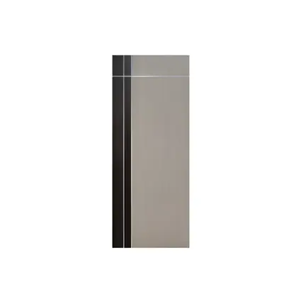 ประตู WPC เซาะร่องเส้นอลูมิเนียม 80 x 200 ซม. 3.5 ซม. WP-2 สีครีมอ่อนลายไม้ ECO-DOOR