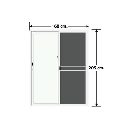 ประตูบานเลื่อน สลับ+ชุดมุ้ง 160 x 205 ซม. LP-X2-D03-00 LYNN