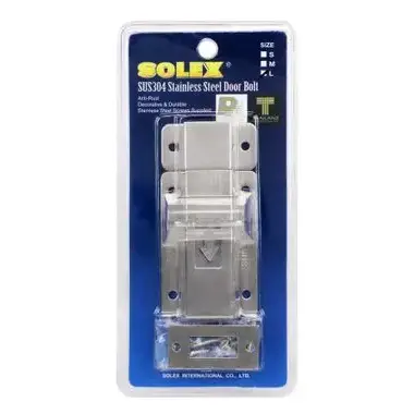 กลอนสแตนเลส 304 ห้องน้ำ ขนาดใหญ่ SOLEX