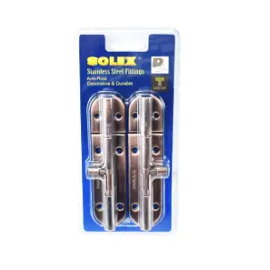 กลอนสแตนเลส 4 นิ้ว (แผง)- แพ็คคู่ AC SOLEX