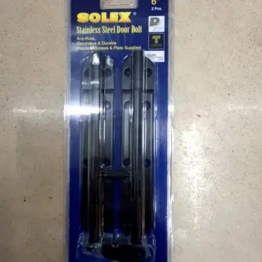 กลอนสแตนเลส 6 นิ้ว (แผง)- แพ็คคู่ SOLEX