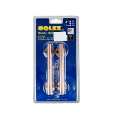 มือจับ สแตนเลส แพ็ค2 (แผง) NO.125AC SOLEX