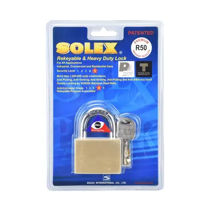 กุญแจคล้อง R 50 PREMIUM SOLEX