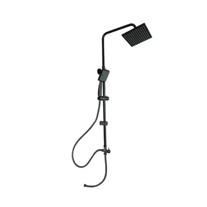 ชุดฝักบัว RAIN SHOWER พร้อมหัวฝักบัวสายอ่อนแบบ 1 ระบบ ยาว 150 ซม. ยืดหดได้ 170 ซม. T-899BK สีดำทั้งชุด VEGARR
