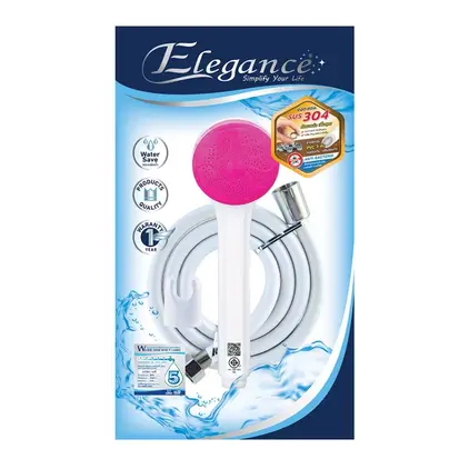 ชุดฝักบัวอาบน้ำสมายด์เกิลล์ EG4058 สีขาว-ชมพู Elegance