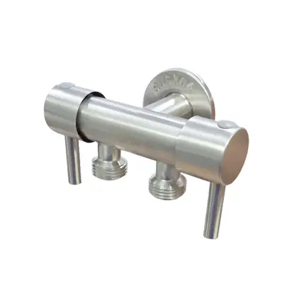 สต็ััอปวาล์วระบบเซรามิค 3 ทาง 2 หัวบิด สแตนเลส 304 V509 VEGARR