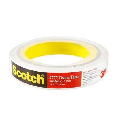 กาว 2หน้าบาง # เยื้อกาว 7# เยื้อกาว 18มม.x10หลา Scotch